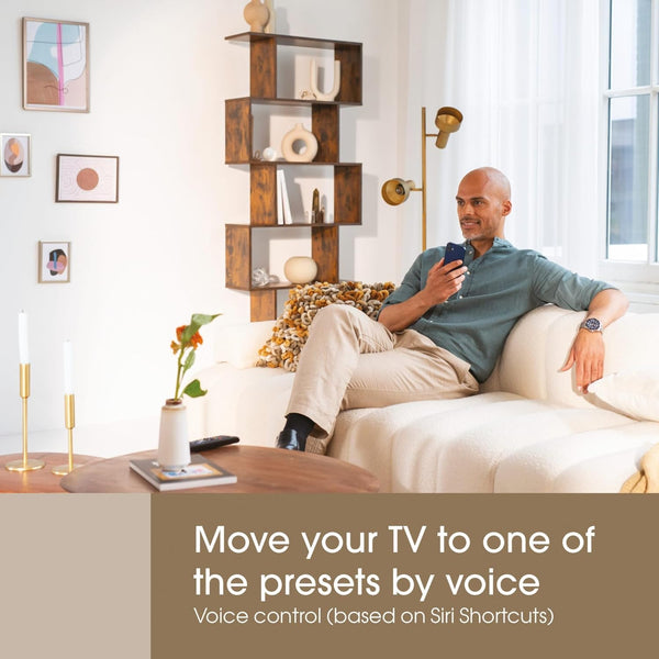 Vogel's TVM 7675 Electric Swiveling TV Wall Mount Bracket for 40-77 Inch TVs, Swivels up to 120°, Holds Max 35 kg TVs, Rotates Via Siri, App Or Remote Control, Universally Compatible