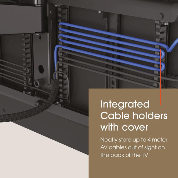 Vogel's TVM 7655 Signature Full-Motion TV Wall Mount for 40-77 Inch TVs, Premium DesignMount, TV Bracket Swivels up to 120°, Max. 35 kg, VESA 200x100 up to 600x400
