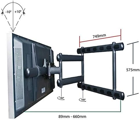 Vogel's PFW 6852 - Mounting kit (full articulation swingout mount) for LCD/plasma panel - black - screen size: 37"-68" - wall-mountable