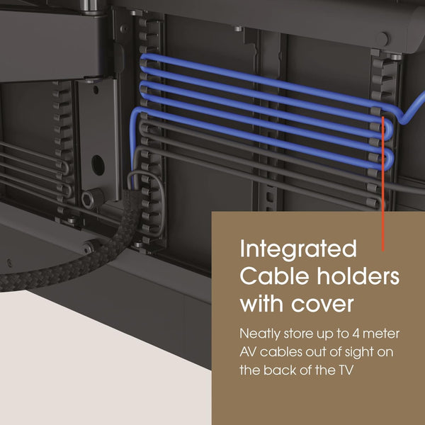 Vogel's TVM 7675 Electric Swiveling TV Wall Mount Bracket for 40-77 Inch TVs, Swivels up to 120°, Holds Max 35 kg TVs, Rotates Via Siri, App Or Remote Control, Universally Compatible