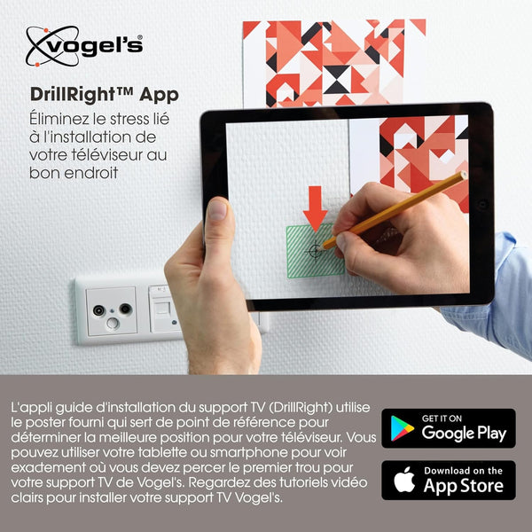 Vogel's TVM 5445 Full-Motion Ultra-Thin TV Wall Mount Bracket for 32-65 Inch TVs, Holds Up To Max. 35 KG, Swivels Up To 180°, Bracket Max. VESA 400x400, Universally Compatible