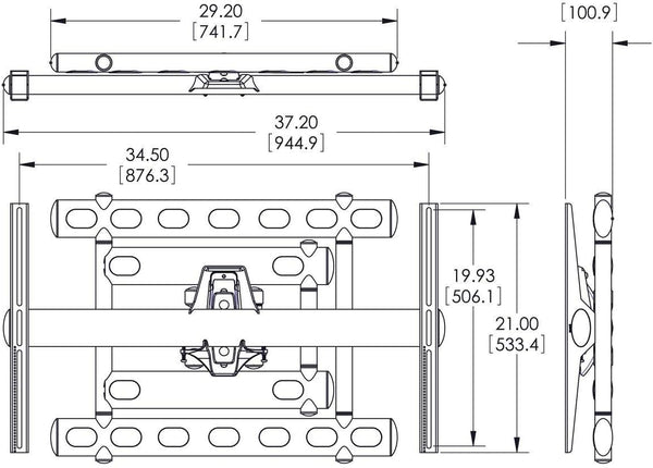 Vogel's PFW 6852 - Mounting kit (full articulation swingout mount) for LCD/plasma panel - black - screen size: 37"-68" - wall-mountable