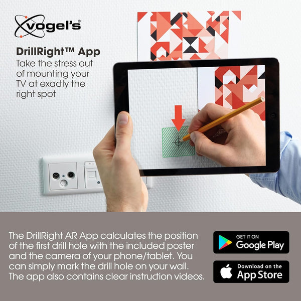 Vogel's TVM 5855 Full-Motion Ultra Strong TV Wall Mount Bracket For Large And Heavy TVs From 55 65 75 77 85 Up To 100 Inch and Hold TV's Up To 75 KG, Swivels Up To 180°