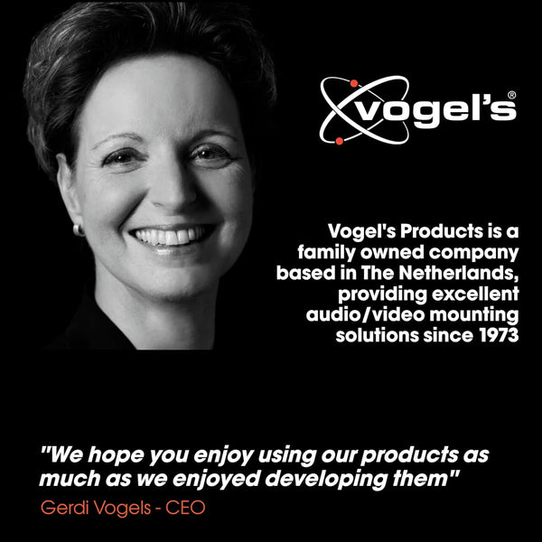 Vogel's TVM 5605 Extremely Flat Fixed TV Wall Mount Bracket for 40-100 inch TVs, Holds Max. 100 kg TVs, Bracket Max. VESA 600x400, Universally compatible Distance to the wall only 1.5 cm