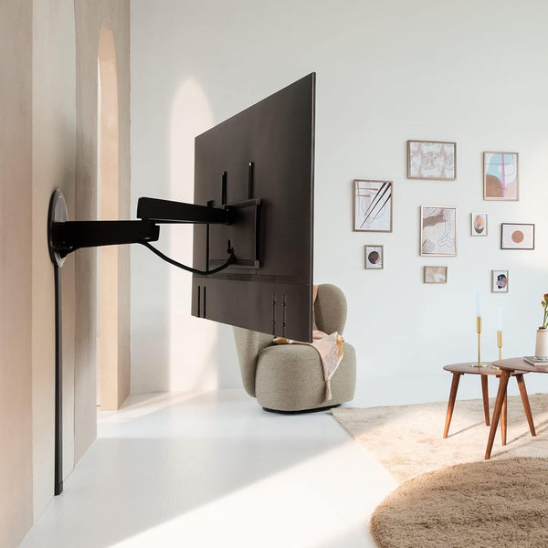 Vogel's TVM 7675 Electric Swiveling TV Wall Mount Bracket for 40-77 Inch TVs, Swivels up to 120°, Holds Max 35 kg TVs, Rotates Via Siri, App Or Remote Control, Universally Compatible