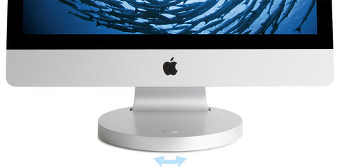 Rain Design i360 24-27 Inch Turntable Stand for iMac/Thuderbolt Display - Silver