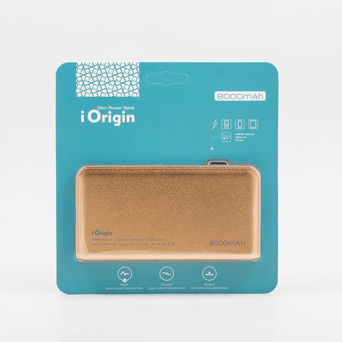 iOrigin Slim Power Bank 8000 MAH - Gold