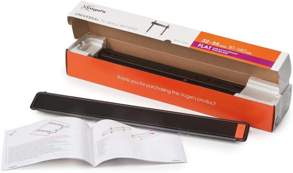 Vogel's Wall 3205 Black Fixed TV Wall Mount, TV Bracket Suitable For 32-55 Inch TVs, Max Weight Load 50 KG