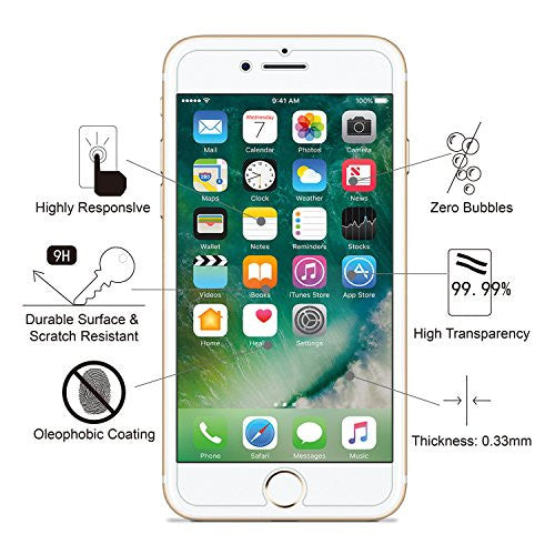 amFilm iPhone 7/ 6S/ 6 Screen Protector Tempered Glass (2-Pack)