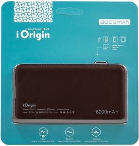 iOrigin Slim Power Bank 8000 MAH - Brown