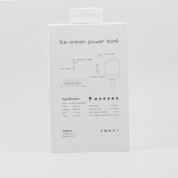 iOrigin Ice Cream Power Bank 6000MAH - Pistachio