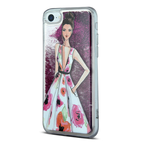 iOrigin iPhone 7 / iPhone 7 Plus Clear Glitter Case - Girl Flower