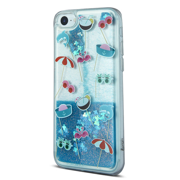 iOrigin iPhone 7 / iPhone 7 Plus Clear Glitter Case - Beach Umbrella