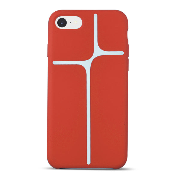 iOrigin iPhone 7 & 7 Plus Geometric Silicone Case - Red