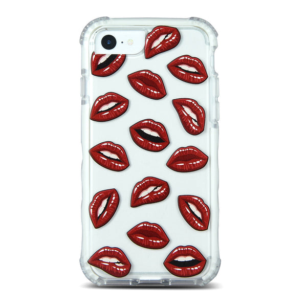 iOrigin iPhone 7 / iPhone 7 Plus Clear Bumper Case - Red Lips