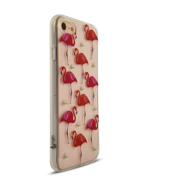 iOrigin iPhone 7 & 7 Plus Clear Silicone Case - Flamingo
