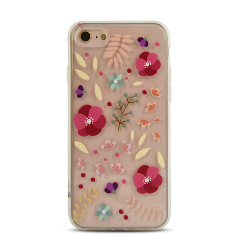 iOrigin iPhone 7 & 7 Plus Clear Silicone Case - Flowers