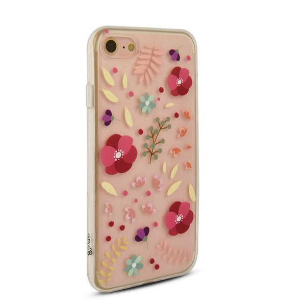 iOrigin iPhone 7 & 7 Plus Clear Silicone Case - Flowers