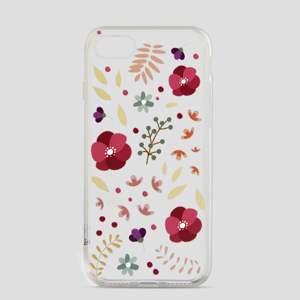 iOrigin iPhone 7 & 7 Plus Clear Silicone Case - Flowers