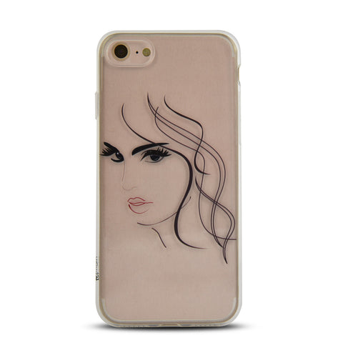 iOrigin iPhone 7 & 7 Plus Clear Silicone Case - Woman Face