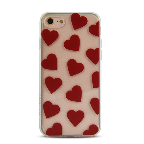 HeartBeat iPhone 7 & 7 Plus Clear Silicone Case - Heart