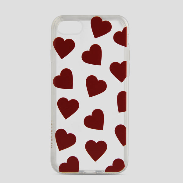 HeartBeat iPhone 7 & 7 Plus Clear Silicone Case - Heart