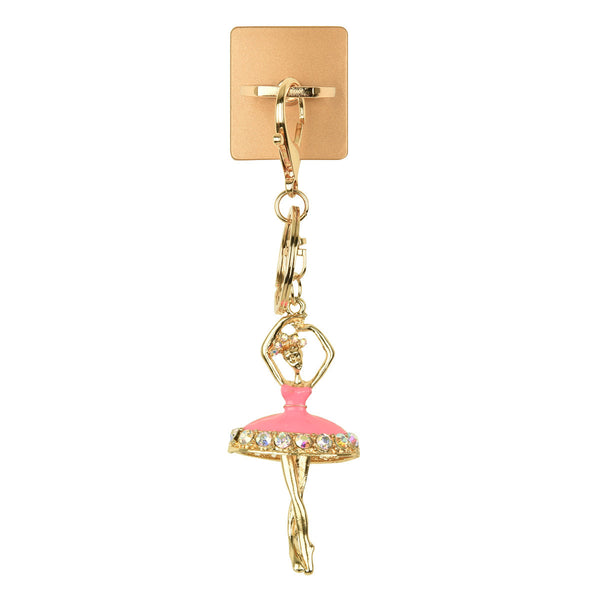 iOrigin Ring Grip/ Kick Stand + Acrylic Diamonds Key Chain Charm for Mobile Phones & Tablets