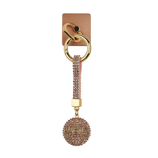 iOrigin Ring Grip/ Kick Stand + Acrylic Diamond Studded Ball Keychain for Mobile Phones & Tablets