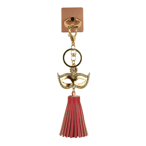 iOrigin Ring Grip and Kick Stand + Masquerade Mask with Faux Leather Tassel Key Chain for Mobile Phones & Tablets