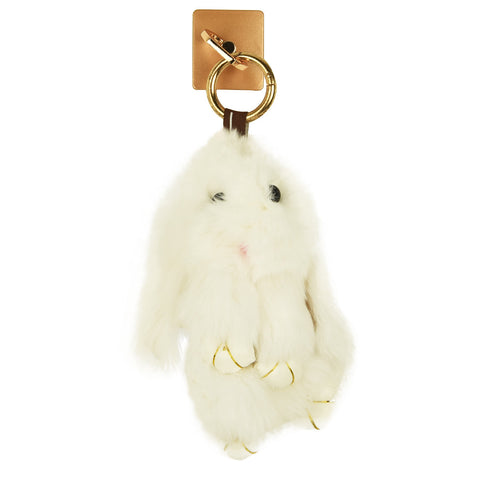 iOrigin Ring Grip/ Kick Stand + Furry Plush Bunny Toy Key Chain for Mobile Phones & Tablets