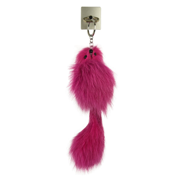 iOrigin Ring Grip/ Kick Stand + Furry Plush Fox Toy Key Chain for Mobile Phones & Tablets