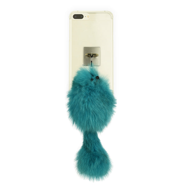 iOrigin Ring Grip/ Kick Stand + Furry Plush Fox Toy Key Chain for Mobile Phones & Tablets