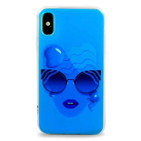 iOrigin iPhone X Cases Flexible Soft TPU Back Cover (Cyanopsia)