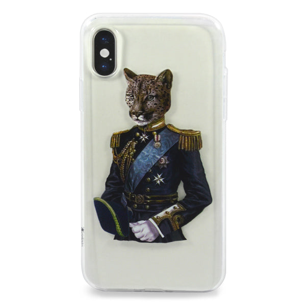 iOrigin iPhone X Cases Clear Flexible Soft TPU Back Cover (Leopard General Offic