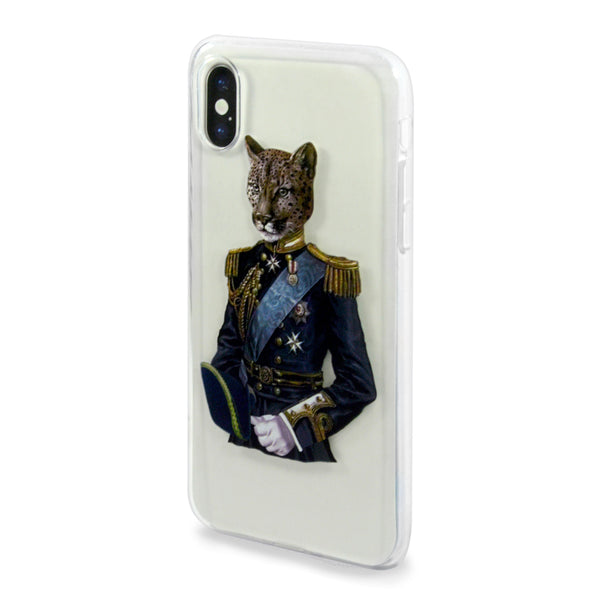 iOrigin iPhone X Cases Clear Flexible Soft TPU Back Cover (Leopard General Offic