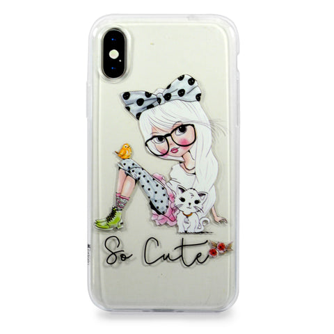 iOrigin iPhone X Case Clear Flexible Soft TPU Cover (So Cute)