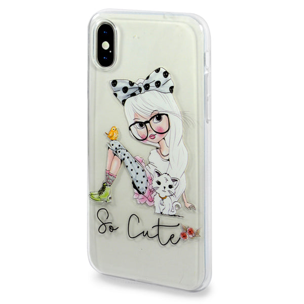 iOrigin iPhone X Case Clear Flexible Soft TPU Cover (So Cute)