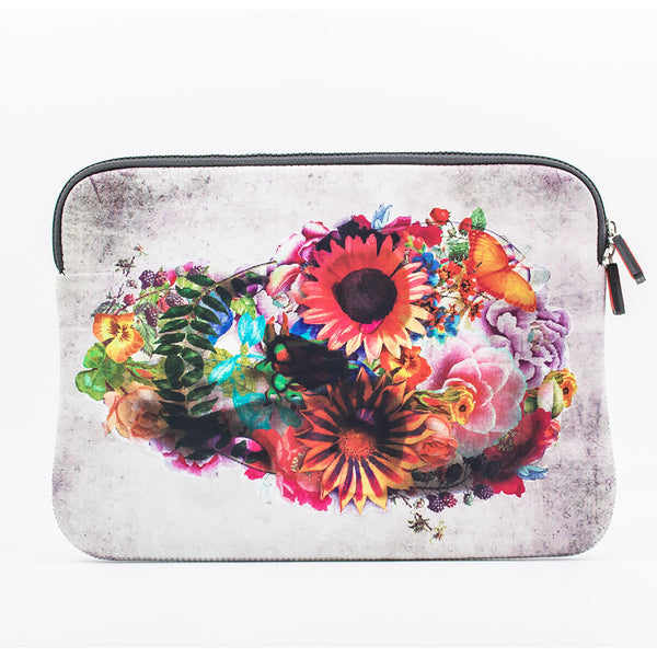 iOrigin Macbook Air/Pro 13 Sleeve - Flowery Skull