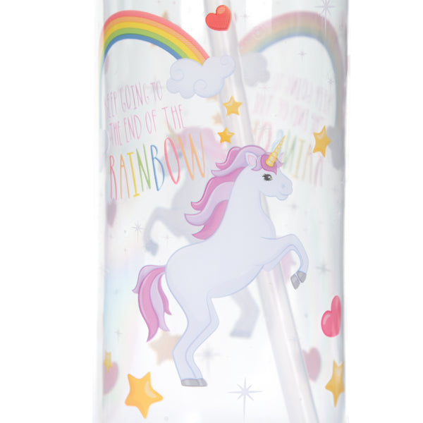 Water Bottle 500Ml - Enchanted Rainbows Unicorn