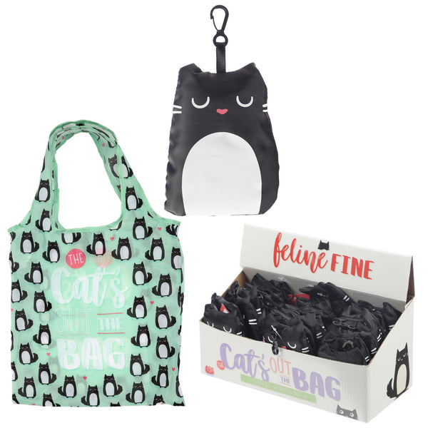 Foldable Bag - Feline Fine The Cats Out of the Bag