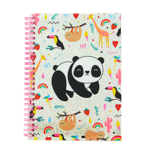 Happy Zoo Just Hanging Printed Spiral Bound A5 Ruled Notebook