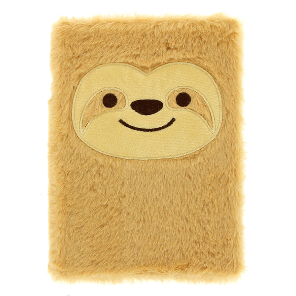 Happy Zoo Just Hanging Plush Sloth A5 Ruled Notebook