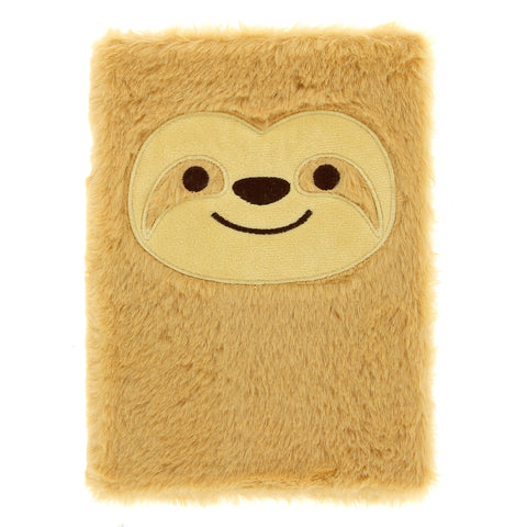 Happy Zoo Just Hanging Plush Sloth A5 Ruled Notebook