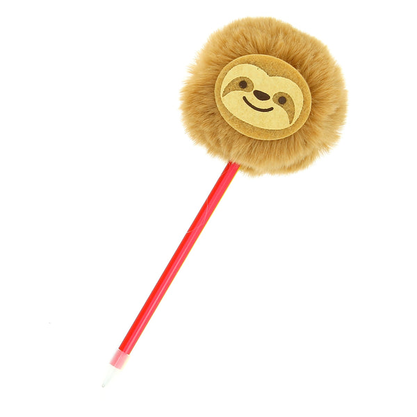 Happy Zoo Just Hanging Ballpen with Furry Animal Topper (Assorted)