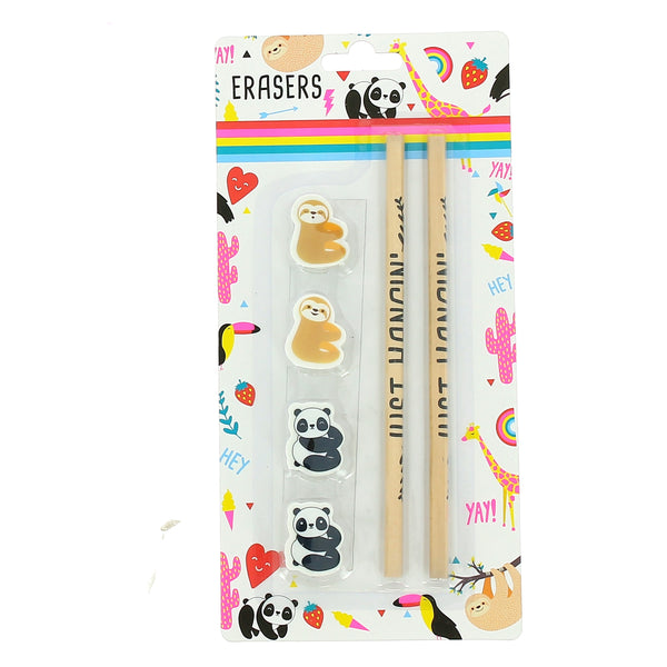 Happy Zoo Just Hanging Pencil and Eraser Set