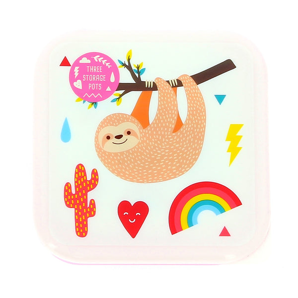 Happy Zoo Just Hanging Printed Lunch Box (BPA FREE) - Set of 3