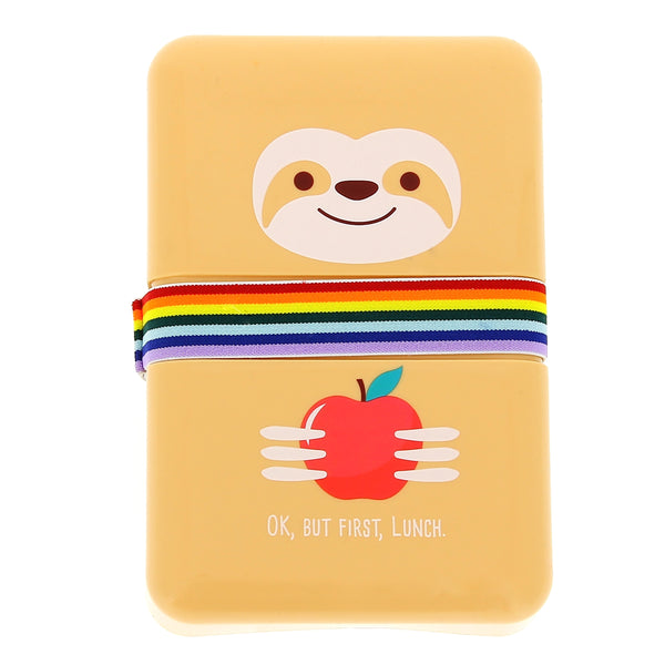 Happy Zoo Just Hanging Printed Lunch Box with Elastic Band Closure (BPA FREE)