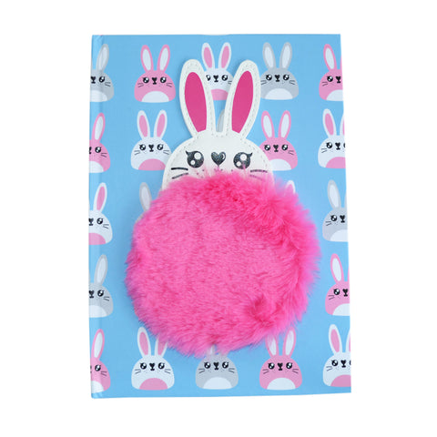 Happy Zoo Just Hanging Fluffy Bunny A5 Ruled Notebook
