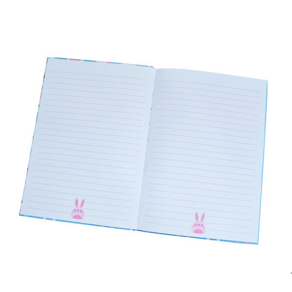 Happy Zoo Just Hanging Fluffy Bunny A5 Ruled Notebook