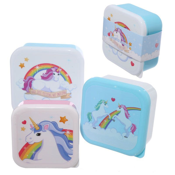 Enchanted Rainbow Unicorn - Set of 3 Lunch Boxes